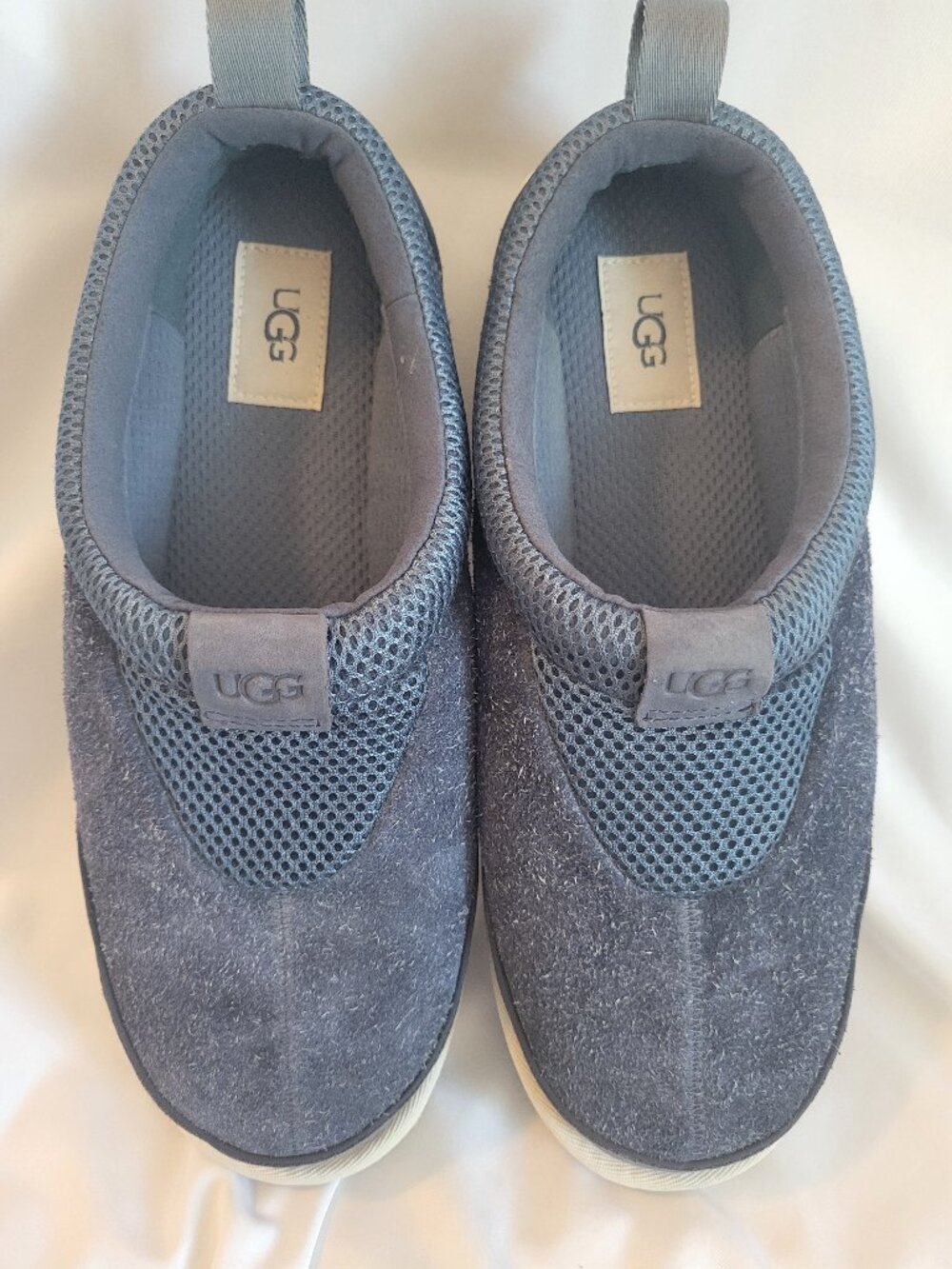 UGG Tasman IOE Mens 10 NWOT Suede Slip On Clog Slippers Shoes Blue Gray Slip On
